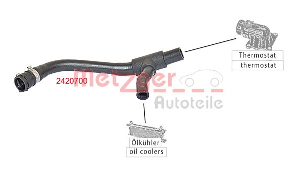 METZGER 2420700 Kühlerschlauch